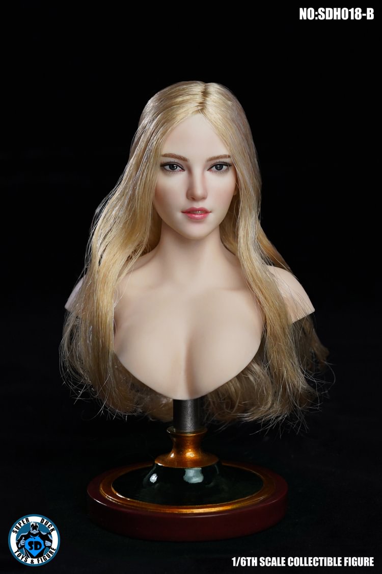 SUPER DUCK SDH018 1/6 Female soldier's head sculpture Suitable for whitening skin plain body-aliexpress
