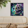 40x40cm Skelett 5d DIY Vollbohrer Runde Diamant Malerei Kit Wohnkultur