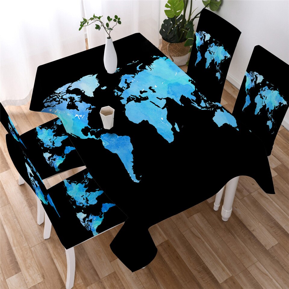 

World Map - Tablecloth Without Chair Cover, 140*180cm, 501 Original