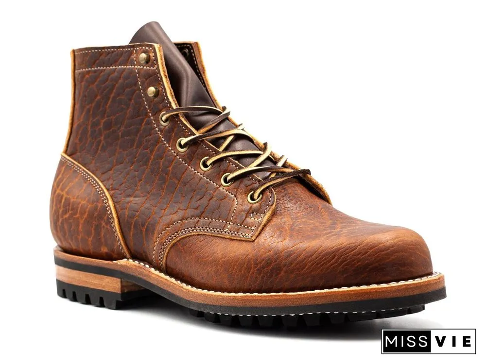 Cow Split Leather Men Boots Comfortable Boots Men Footwear Rubber Ankle Boots Men's Shoes