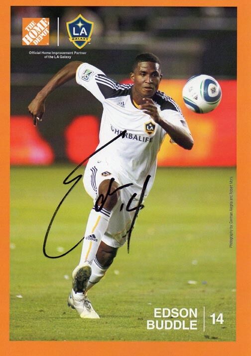 *EDSON BUDDLE*SIGNED*AUTOGRAPHED*Photo Poster painting*CARD*LA GALAXY*MLS*SOCCER*COA*5 X 7