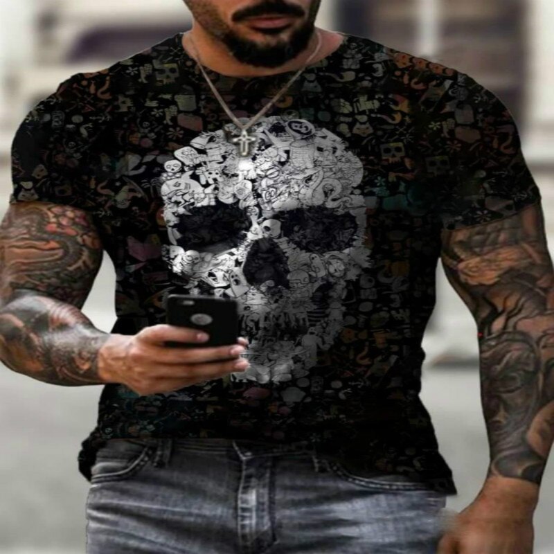 

Skull - 3D Printed Men T Shirt, Xxl, 501 Original