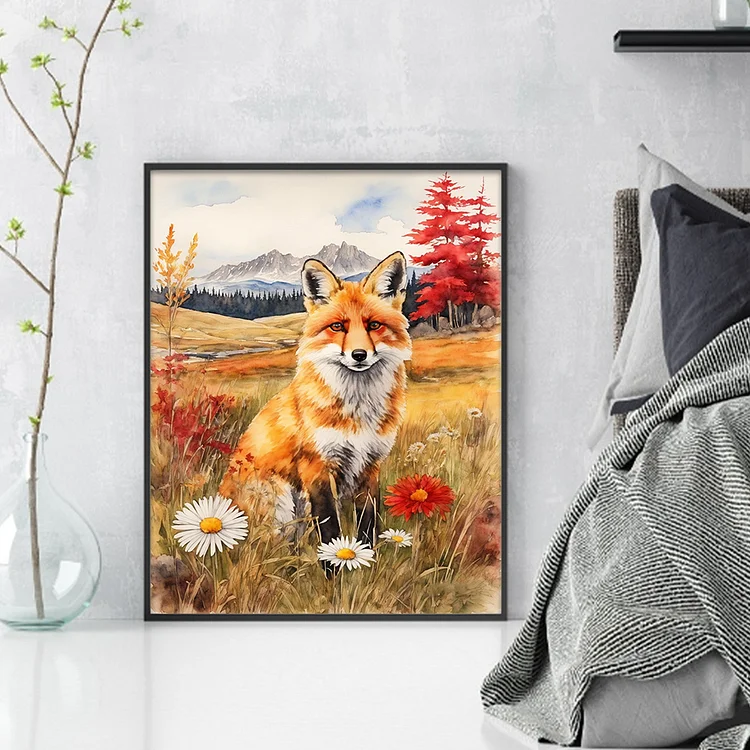 JingLei』Fox - 11CT Stamped Cross Stitch(40*50cm)-1110183.06