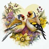 Diamond Painting -DIY Round Drill Love Sparrow（40x40cm）