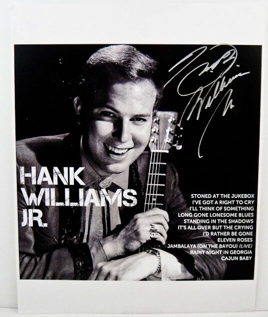 HANK WILLIAMS, JR. In-person Signed Photo Poster painting - Oversized