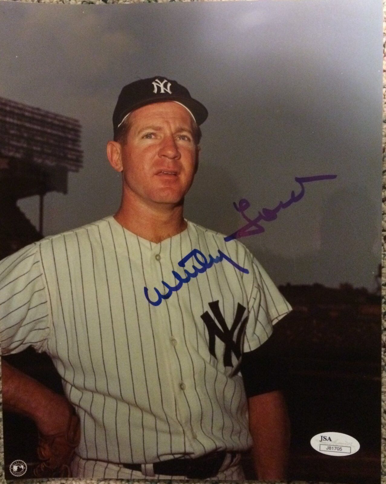 Whitey Ford New York Yankees Autographed 8x10 Photo Poster painting w/ JSA COA