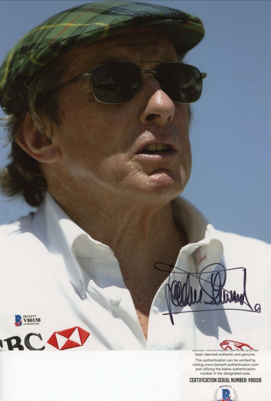 Sir Jackie Stewart Formula One Signed Autographed 8x10 Glossy Photo Poster painting Beckett BAS