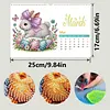 2027 New DIY Diamond Painting Wall Calendar Kit 12-Month Flip Calendar Design Home Decor