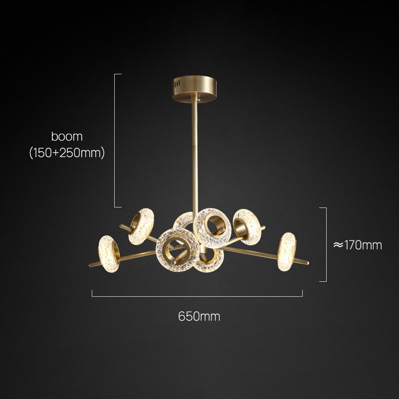 Barclay Aged Brass Chandelier JOSENART Josenart