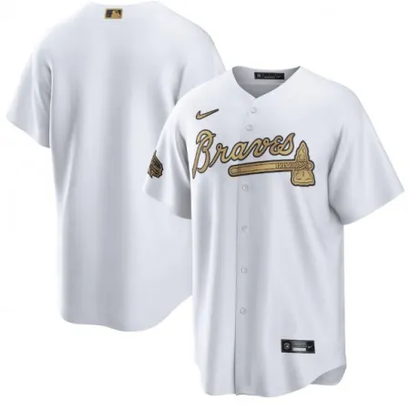 Men's Atlanta Braves Blank 2022 All-Star White Cool Base Stitched Baseball Jersey