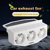 Solar Car Exhaust Fan with 3 Air Outlets Car Radiator Cooling Fan for All Cars