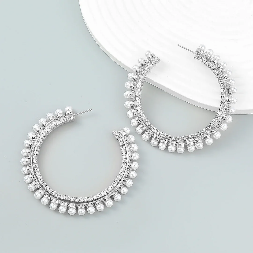 Pearl Hoop Earrings