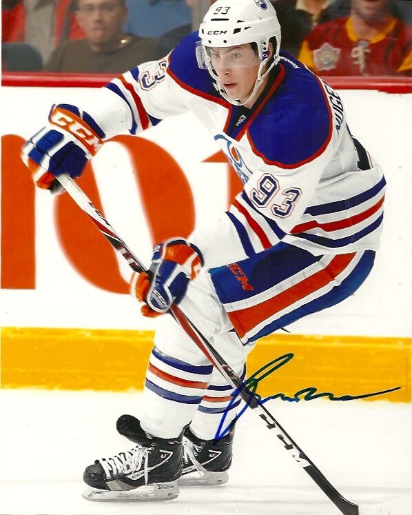 Edmonton Oilers Ryan Nugent Hopkins Signed Autographed 8x10 Photo Poster painting COA SIX