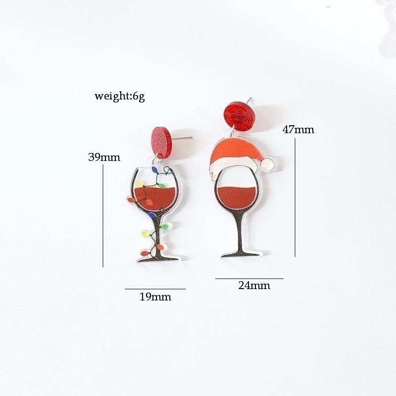 Minimalist Cartoon Letter Arylic Stoving Varnish Women’s Drop Earrings 1 Pair