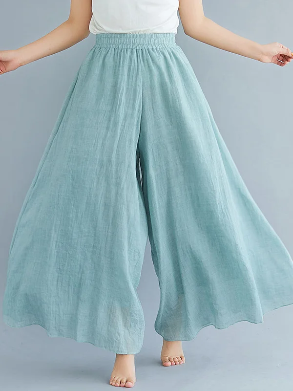 8 Colors Linen Super Loose Wide-Leg Casual Pants