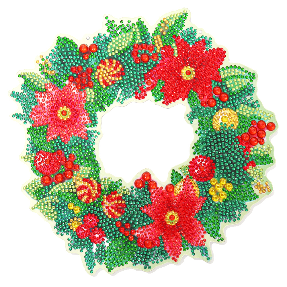 

Flower Wreath - 5D DIY Craft Pendant - 23*23CM, 501 Original