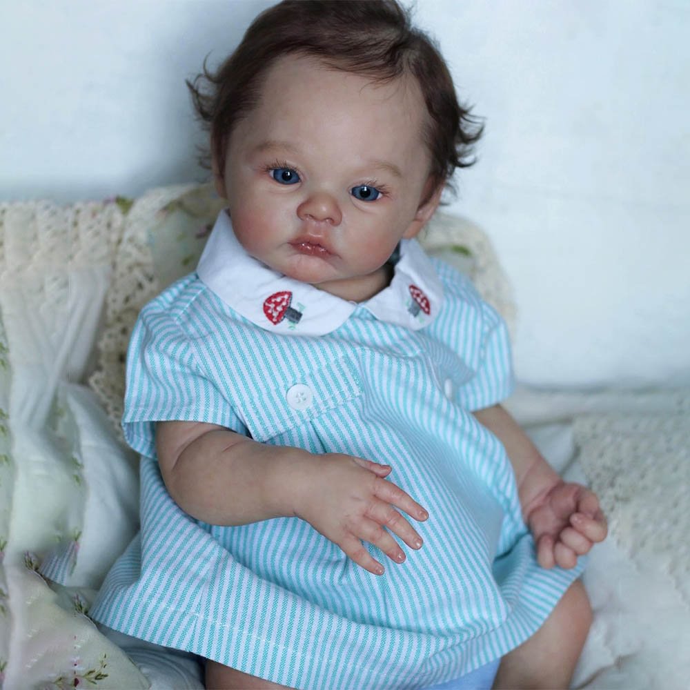 17" Real Lifelike Cute Eyes Opened Reborn Newborn Doll Girl Named Emily