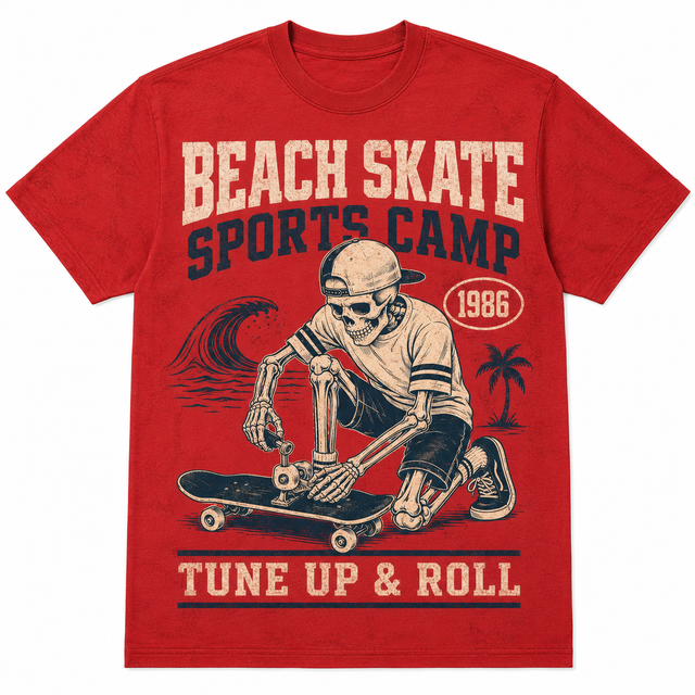 Surf Beach Skate Camp Cotton T-Shirt