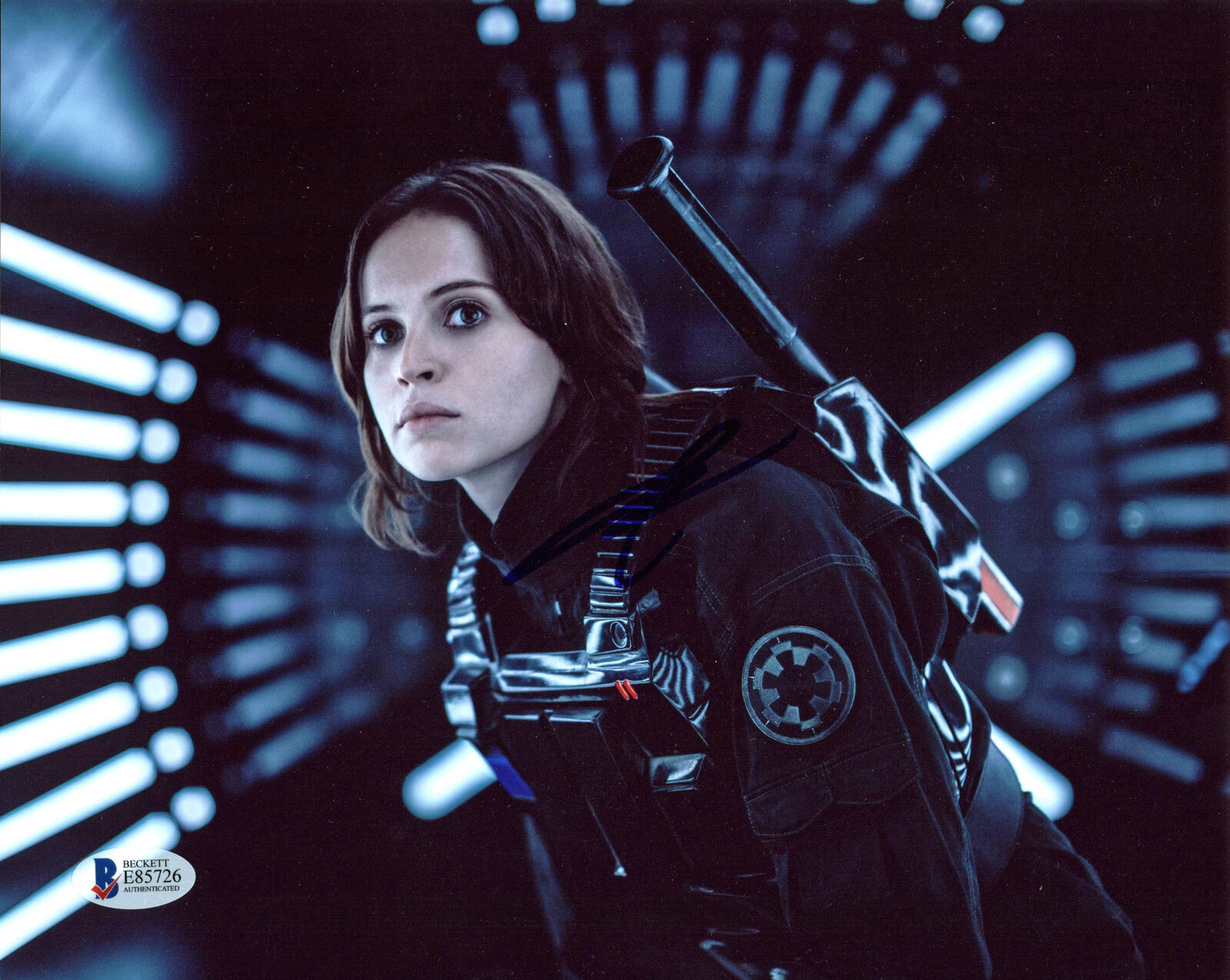 Felicity Jones Rogue One A Star Wars Story Signed 8x10 Photo Poster painting BAS #E85726