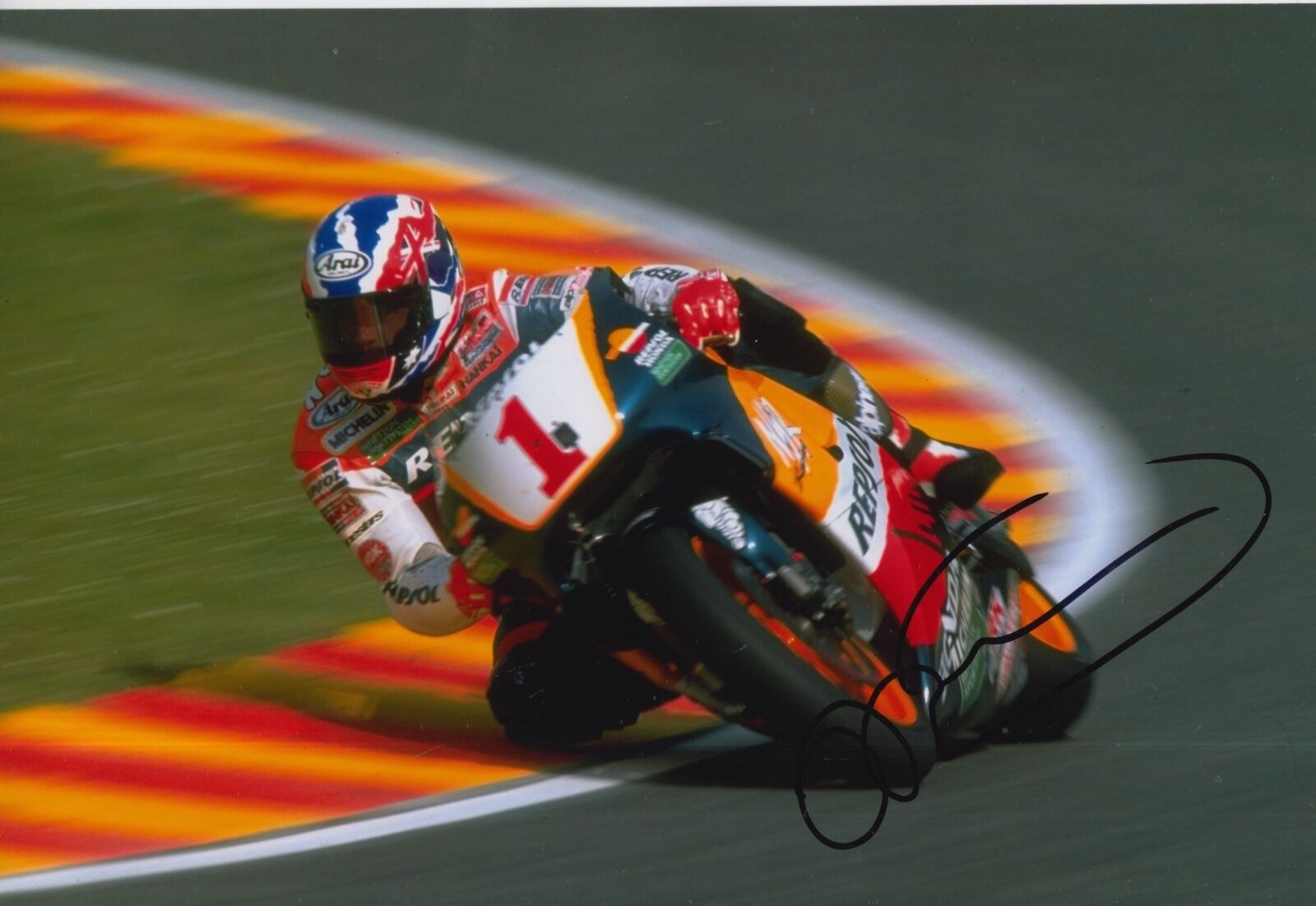 Mick Doohan Hand Signed Photo Poster painting 12x8 Repsol Honda MotoGP 3.
