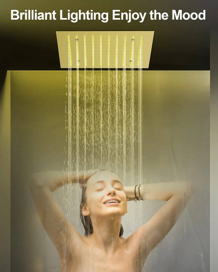 M6378GNLI 12 in. LED Thermostatic Rain Shower System, Ceiling