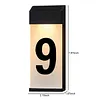 Solar Lighted House Numbers Luminous Outside Address Sign Smart Sensor Automatic LED Illumination Lamp Auto On/Off Villa Courtyard Number Plate Light Outdoor Doorplate Number Indicator