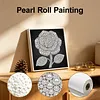 DIY Pearl Painting Rose for Home Wall Decor(25x25cm)