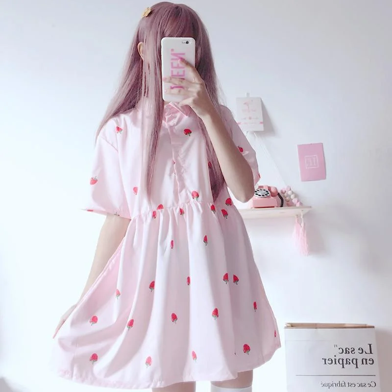 Pink Sweet Strawberry Dress SP1812378