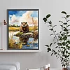 Diamond Painting-DIY Full Round Drill  Beavers By The River