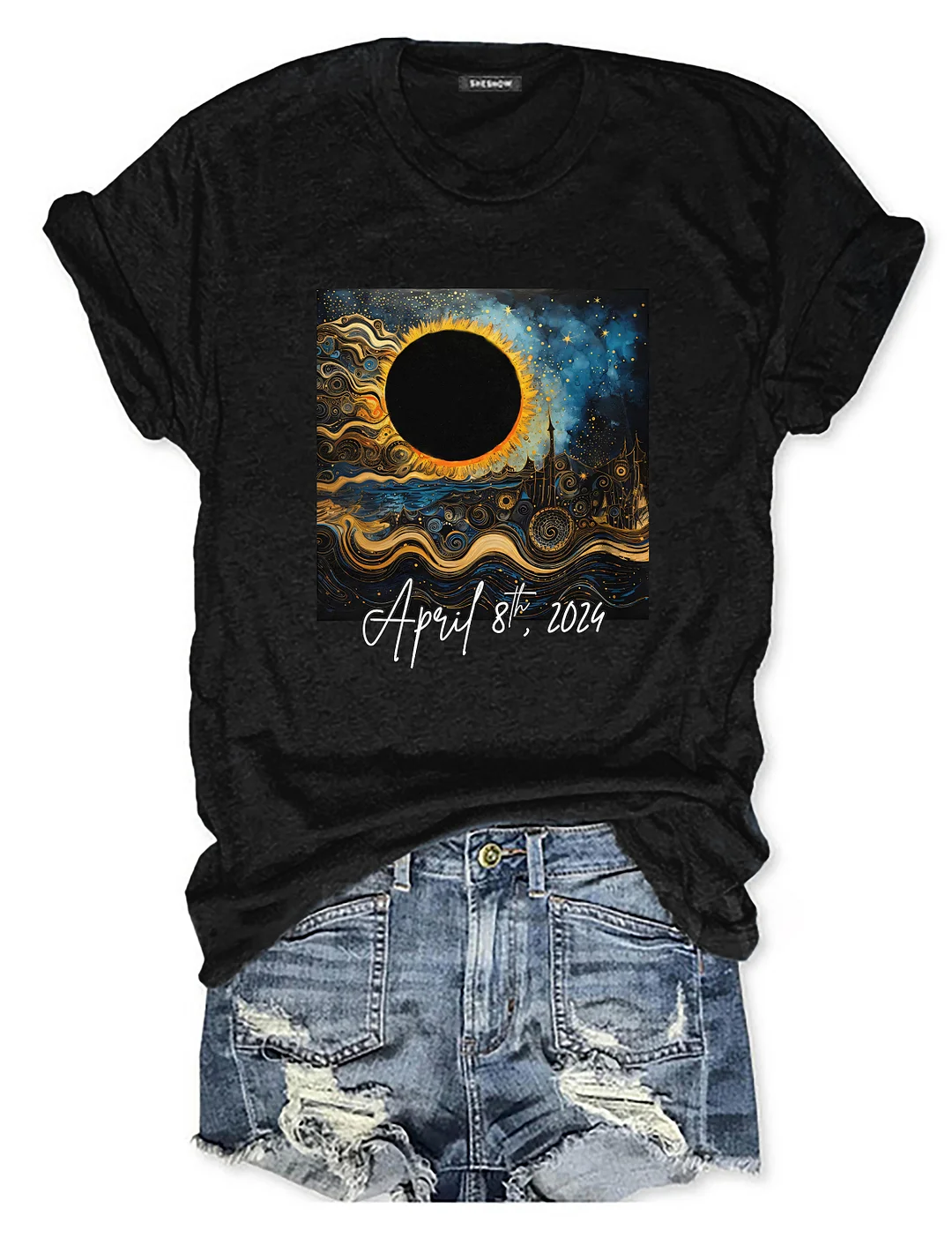 2024 Total Solar Eclipse Aesthetic T-shirt