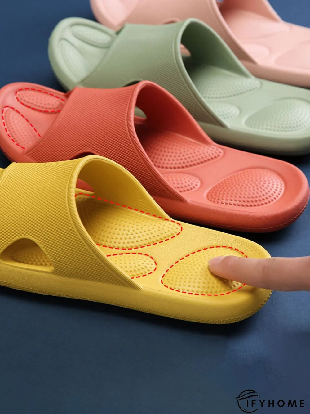 Comfy Plain Eva Massage Bathroom Slippers | IFYHOME