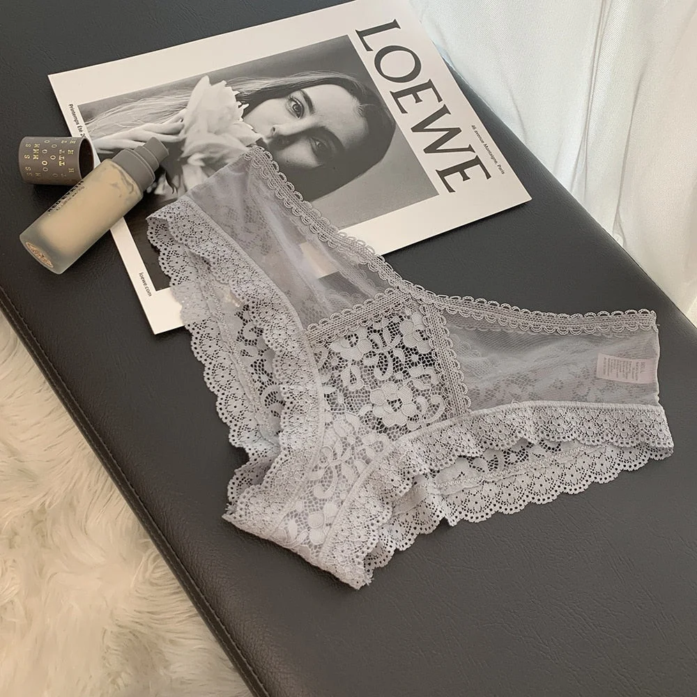 Women Sexy Lingerie Hot Transparent Erotic Panties Lace Underwear Underpants Sex Wear Briefs Micro Thongs Women Low Rise Panties