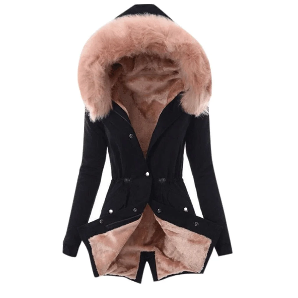 Autumn and winter new products cotton hooded slim warm zipper jacket women