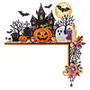 2pcs DIY Diamond Painting Halloween Door Corner Frame Wood(Halloween atmosphere)