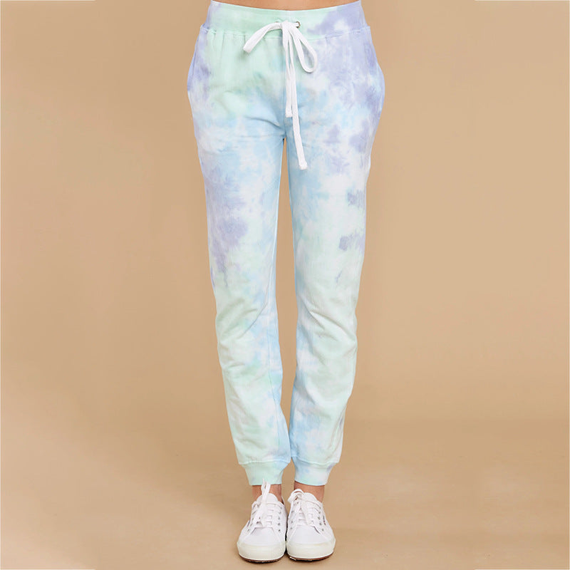 Autumn Tie-dye Casual Harem Casual Women Trousers Autumn