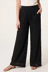 Wholesale Lace Pants, Geometric Wide Leg Trousers, SS2027 Evening Wear, High-Waist Lace Apparel, Mature Women's Fashion Vendor