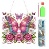 (US Only)Flowers Butterflies Diamond Painting Hanging Pendant DIY Diamond Ornaments
