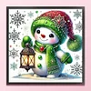 Cute Snowman-18CT Stamped Cross Stitch 30*30cm/11.81*11.81in