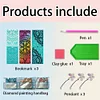 (US Only)3Pcs Butterfly DIY Diamond Art Bookmark Kaleidoscope Bookmark for Book Lovers