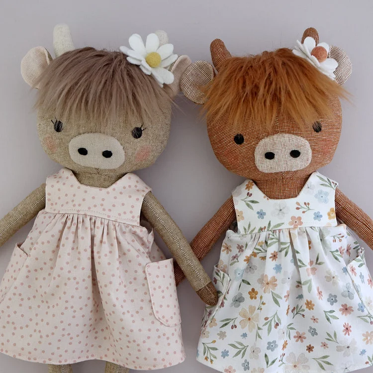 Highland Cow & Common Cow Sewing Template  - With Instructions