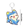 Blue Dolphin 14CT DIY Counted Plastic Cross Stitch Keychain Kit 10cm Embroidery Pendant Making Set Single-Sided Keychains Needlepoint Arts Craft Kit for Beginners Adults Jewelry Backpack Charms