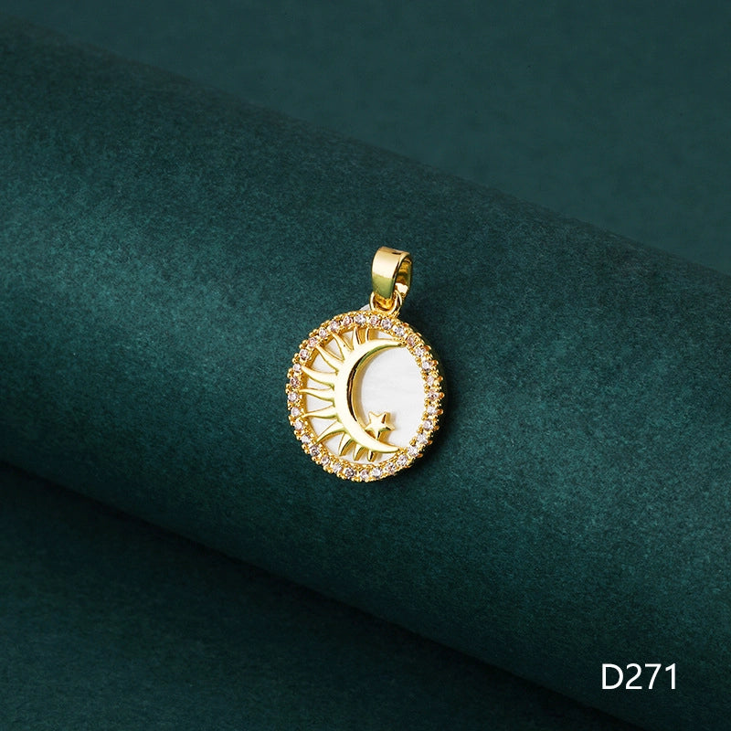 1 Piece 1-2cm Copper Zircon Geometric Jewelry Accessories Pendant