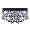 Men's Ultra-thin Mesh Ice Silk Sexy Leopard Print Boxer Briefs