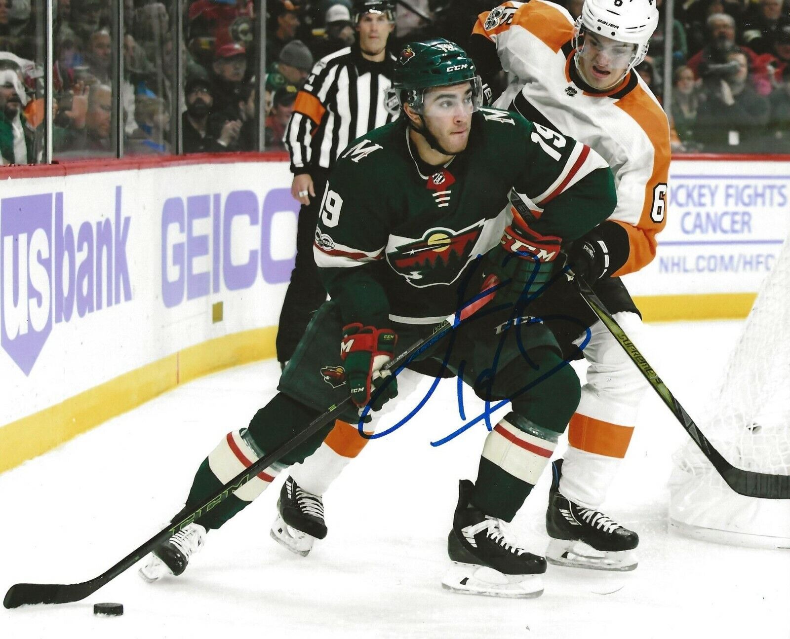 Luke Kunin signed Minnesota Wild 8x10 Photo Poster painting autographed 3