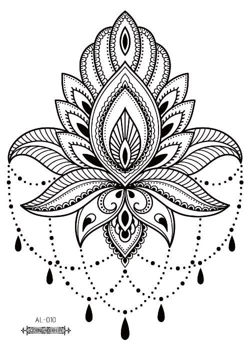 38 Kinds Adult Chest Back Tattoo Rose Flowers Mandala Totem Waterproof Temporary Body Art Sticker Disposable tatouage temporaire