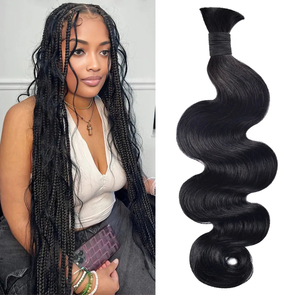 Body Wave Bulk Human Hair for Braiding BORUIHAIR