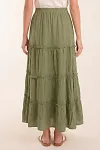Elastic Waist Long Skirt, Breathable Viscose Clothing, Guangzhou Garment Export, Plus Size Maxi Skirts, Casual Office Skirt