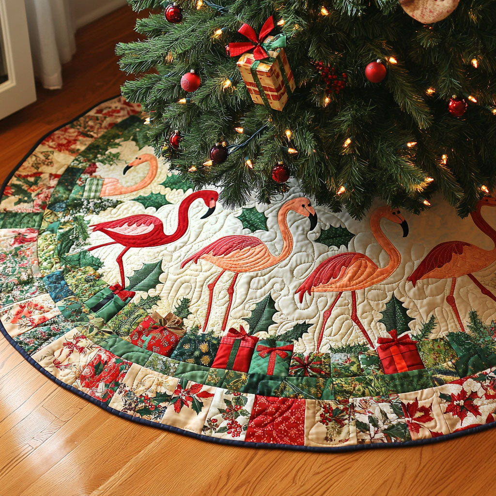Tropical Noel Quilted Christmas Tree Skirt NCU0PT2677