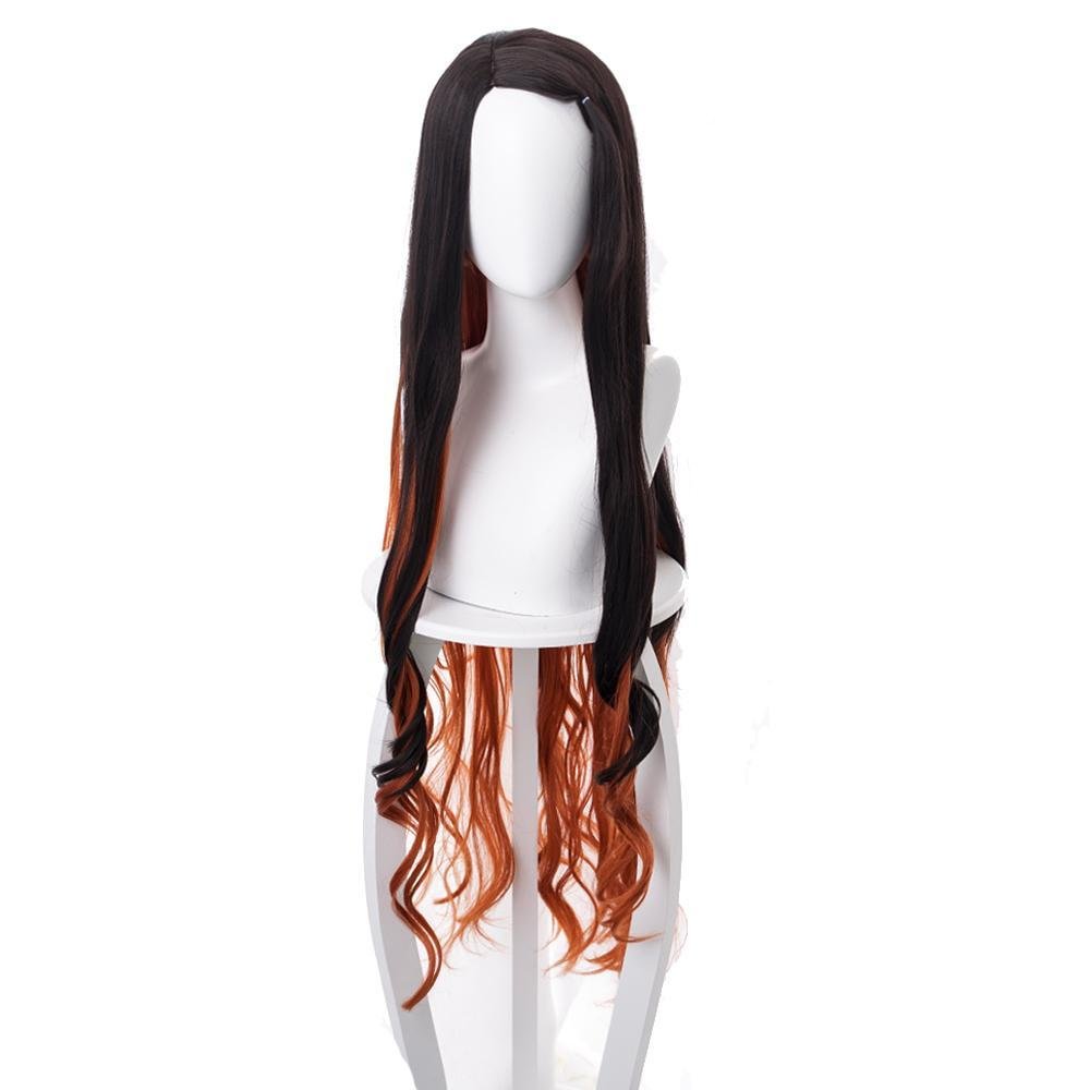 Demon Slayer Kimetsu No Yaiba Kamado Nezuko Cosplay Wig