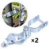 2 Packs Chain Link Fence Gate Hinge 1-5/8in Chain Link Rust Resistant Easy To Install Galvanized Steel Gate Hinge for Farm Garden Backyard
